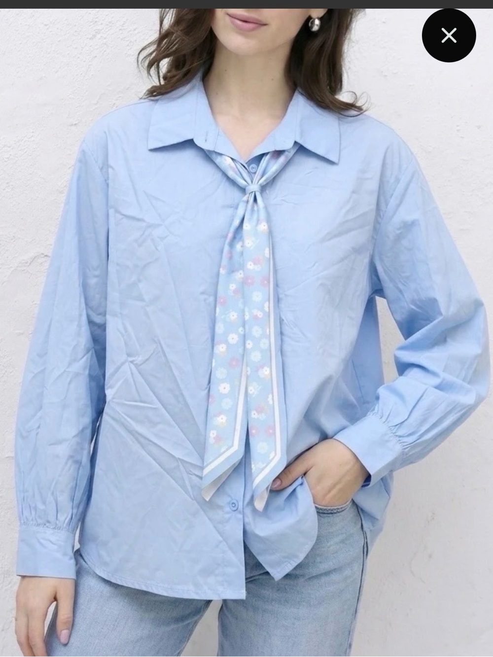 IT81. From Italy 🇮🇹 Classic Button-Down Shirt with Light Scarf Tie (see colors) - Picture 4 of 7